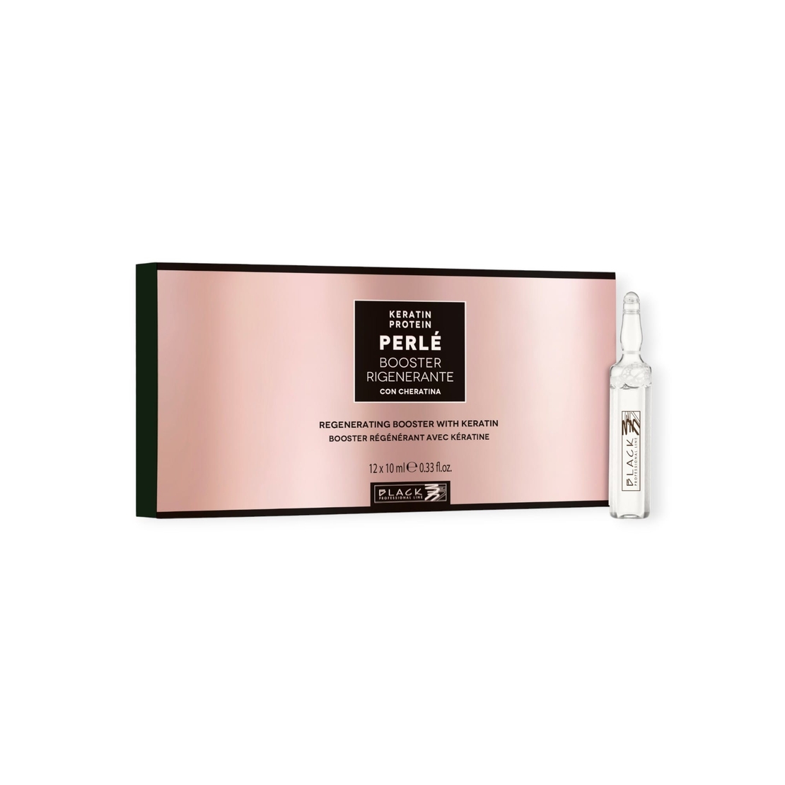 Black hair ampoules Perle Keratin 12 x10 ml