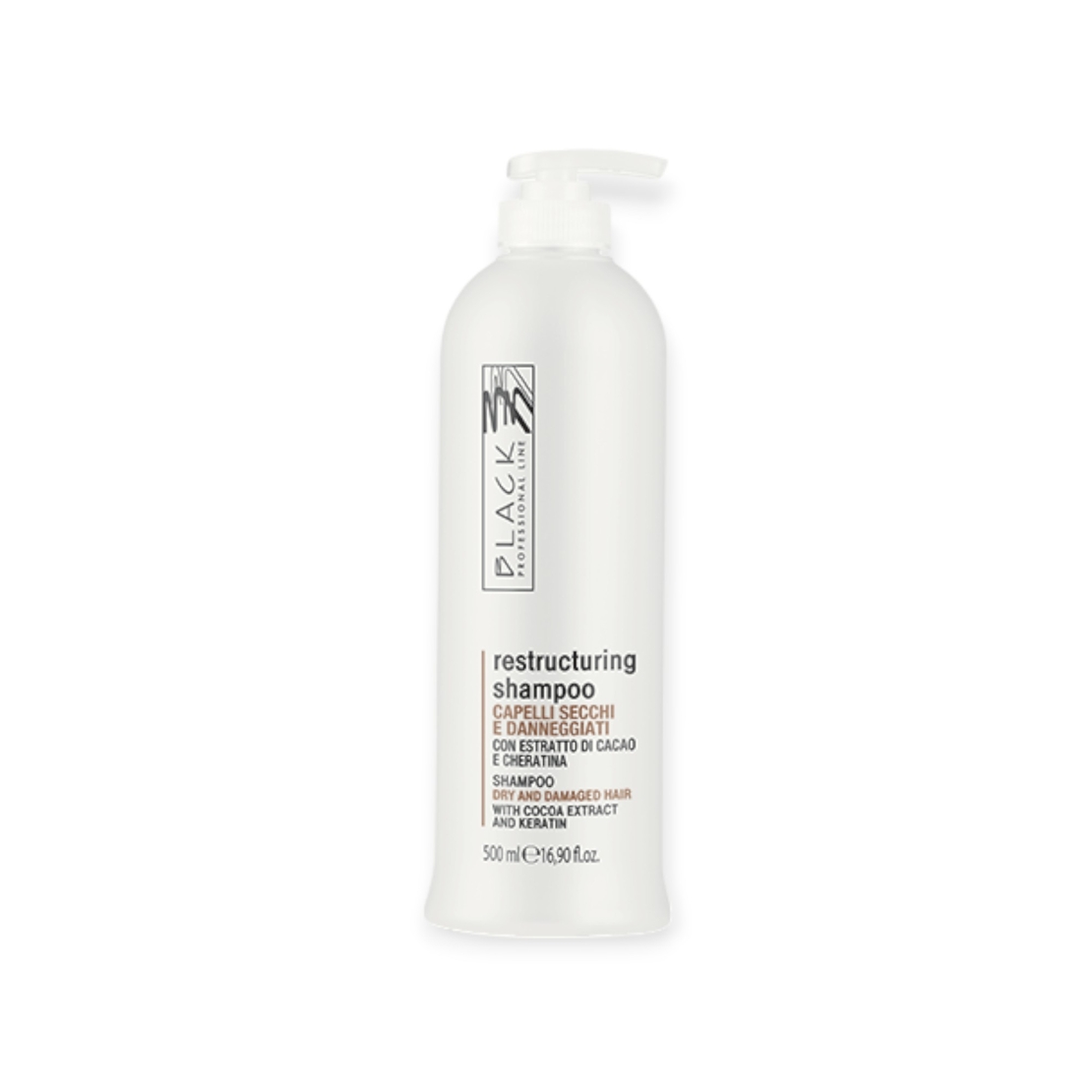 Black shampoo Chocolate and Keratin 500 ml