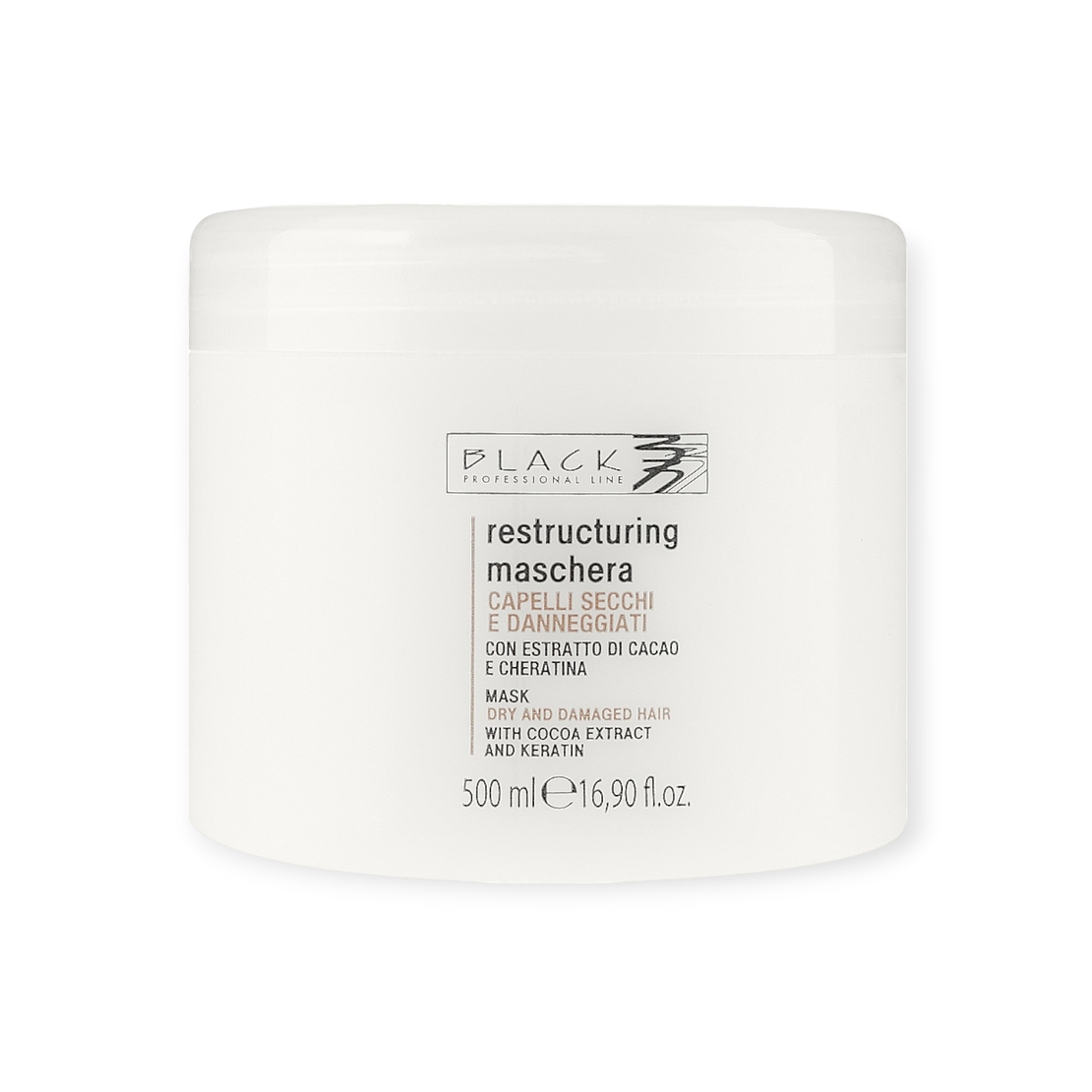 Black mask Chocolate and Keratin 500 ml