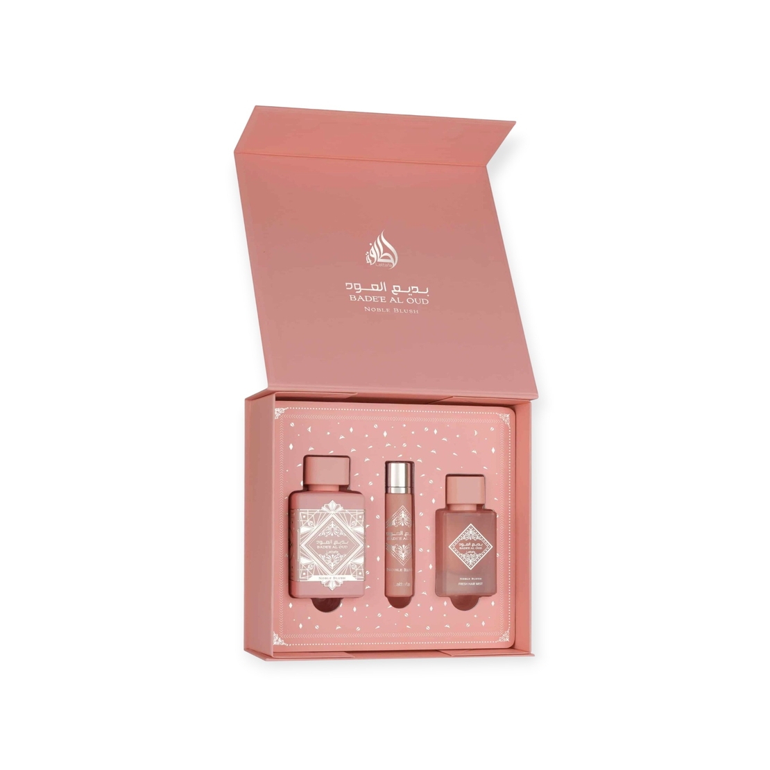 Lattafa Badee al Oud Noble Blush EDP 100 + 50 Hair Mist+12 EDP