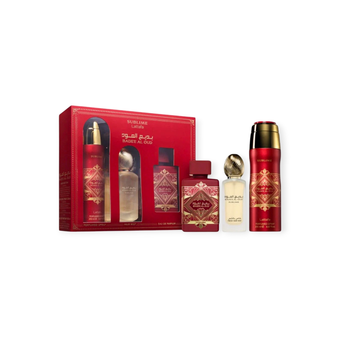 Lattafa Badee al Oud Sublime EDP 100 + 50 Hair Mist+EDP 12
