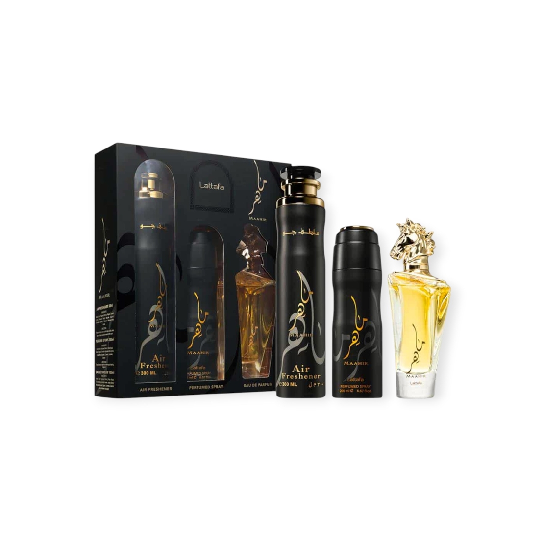 Lattafa Maahir EDP 100 Uni+200 Deo+300 air freshener