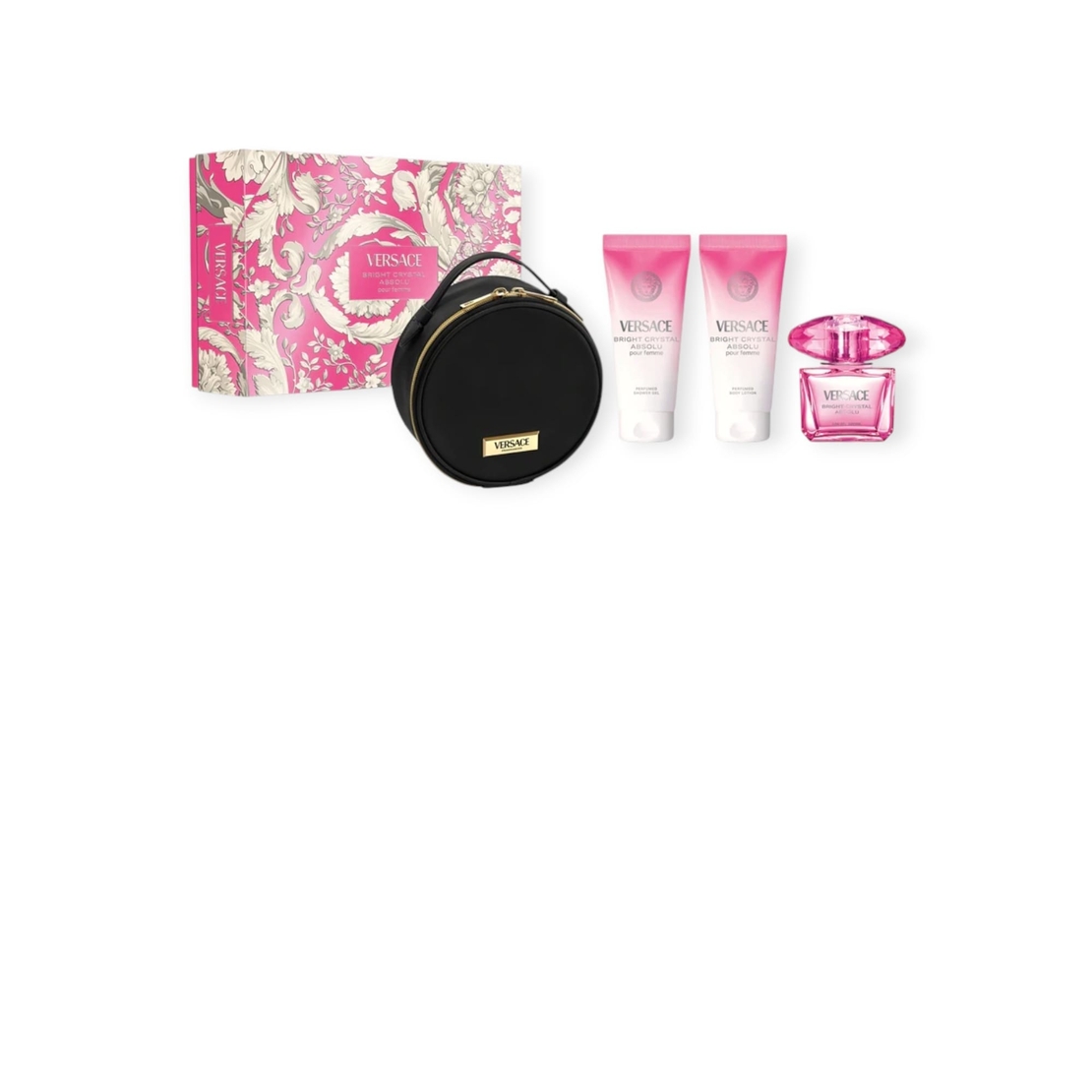 Versace Bright Crystal Absolu EDP 90 W +100 B.L+100 S.G +toiletry bag