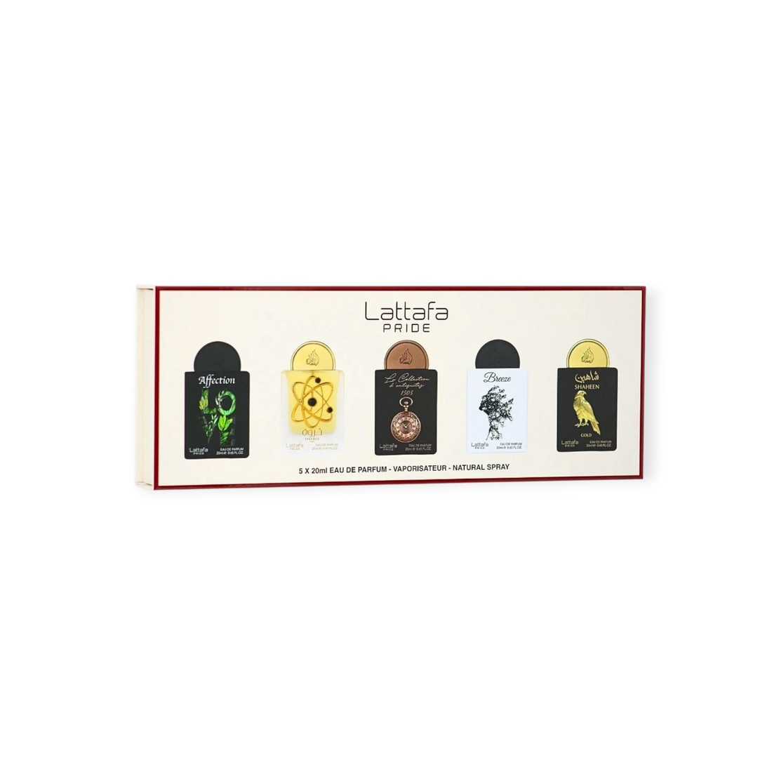 Lattafa Pride set 5x20ml-Afection,Breez,Tharwah Gold,Shaheen Gold,La Collection Antiquites.