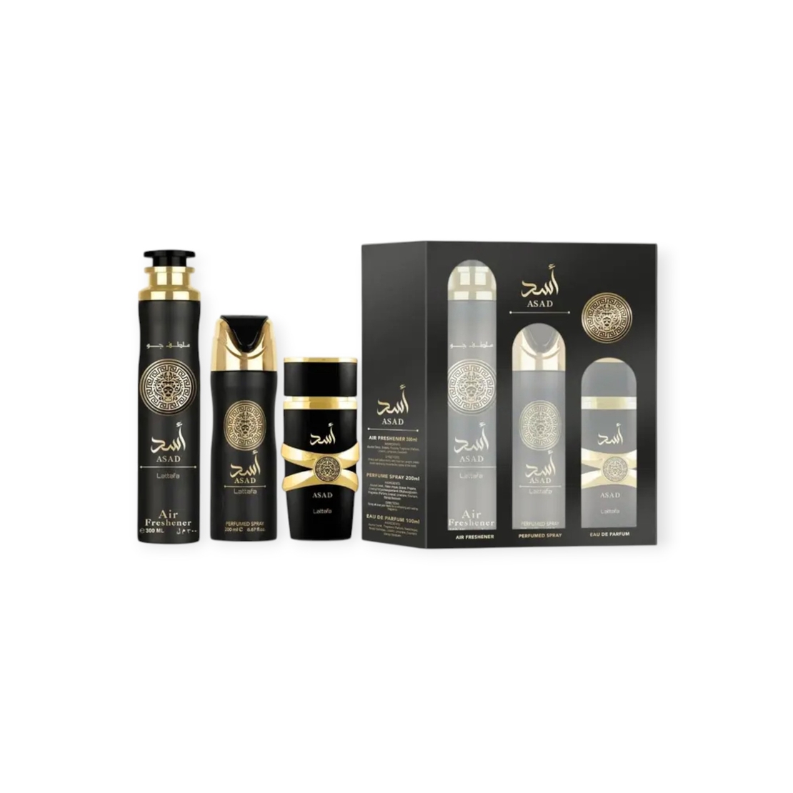 Lattafa Asad EDP 100+200 Deo+300 air freshener