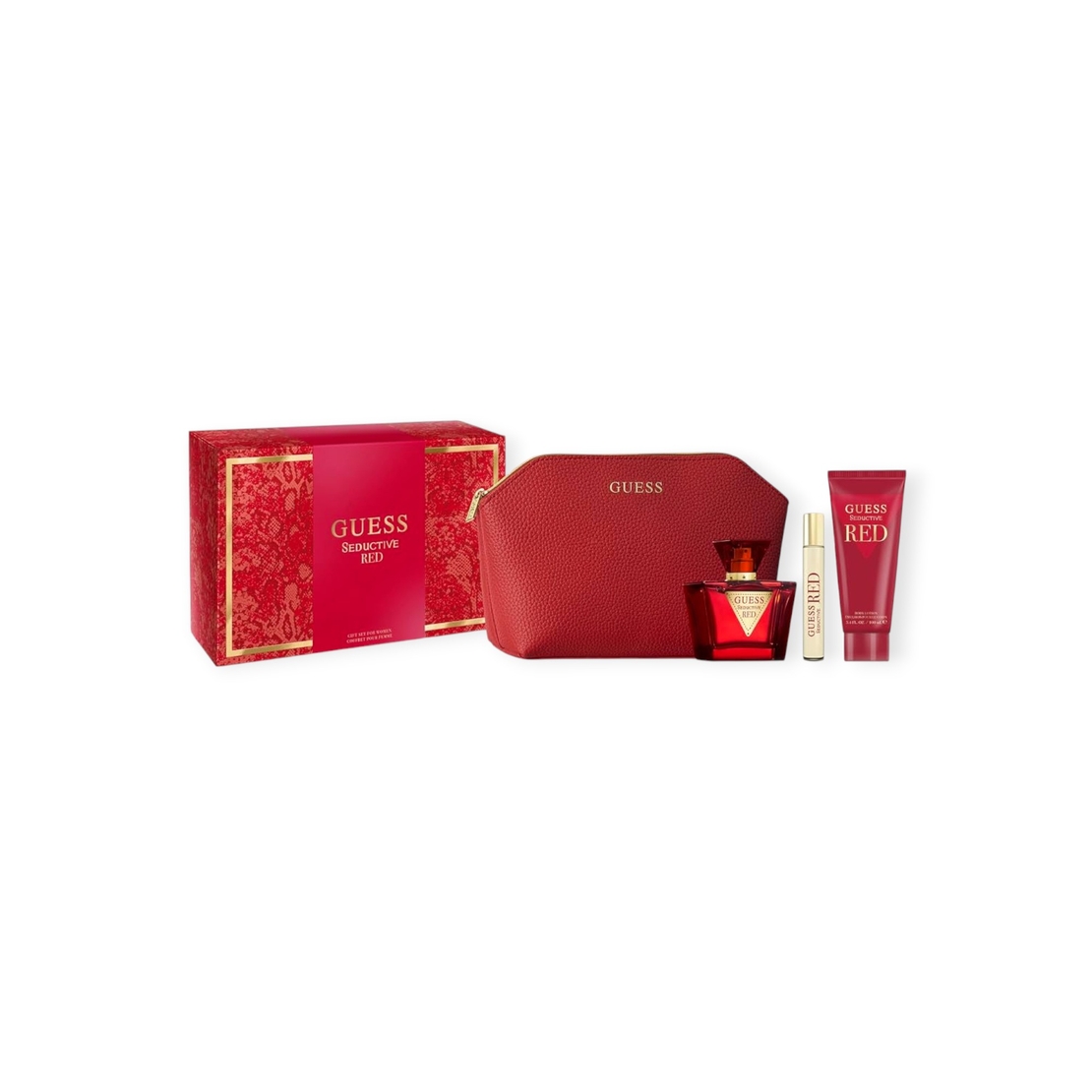 GUESS Seductive Red EDT 75 + B.L 100 + EDT 15 + Bag W