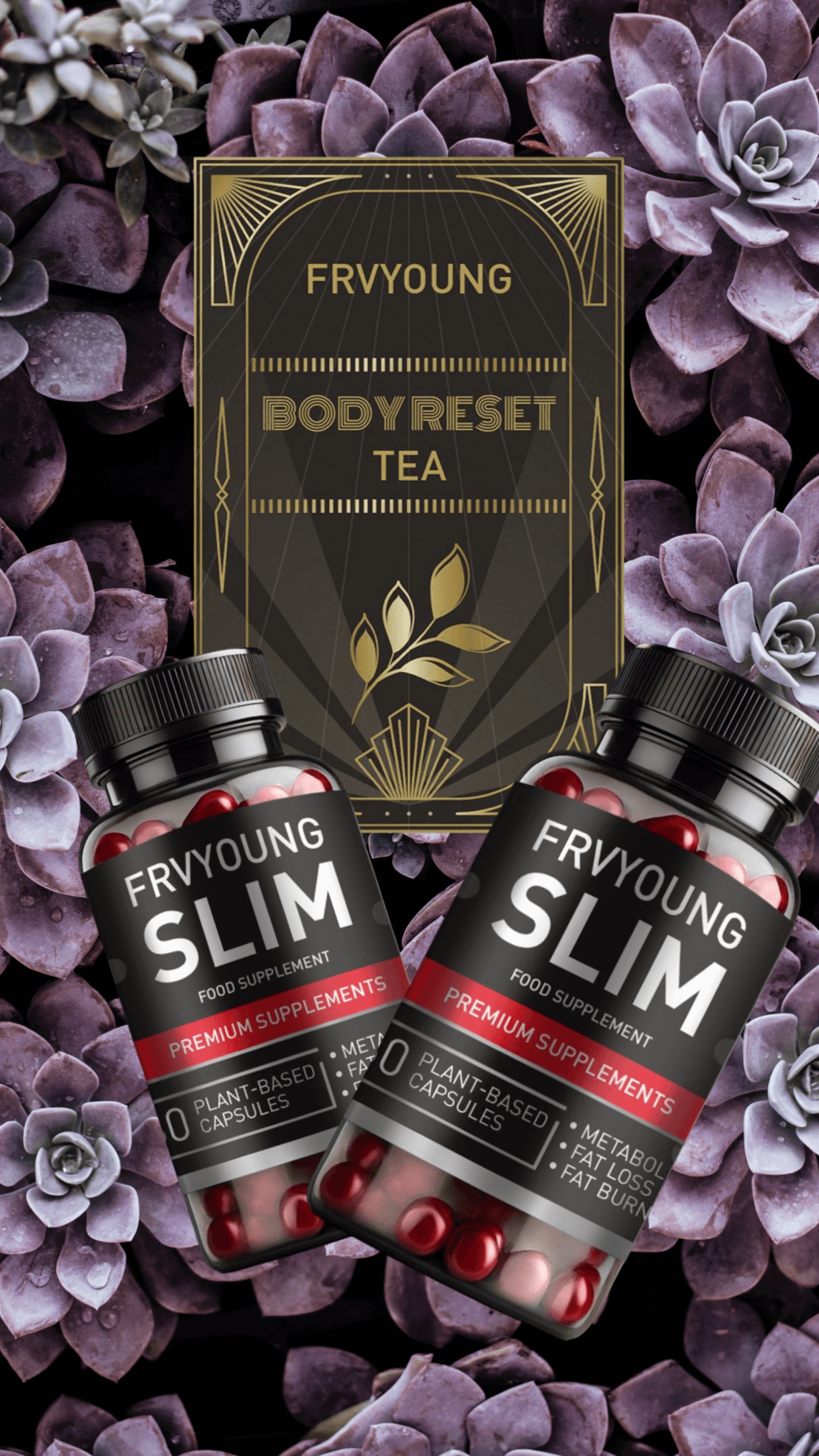 Промо пакет 2 опаковки FrvYoung Slim + подарък чай Detox