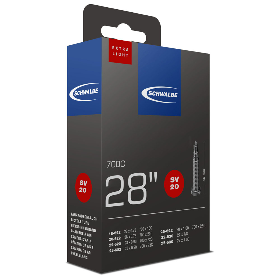 Вътрешна гума Schwalbe SV20 Extralight