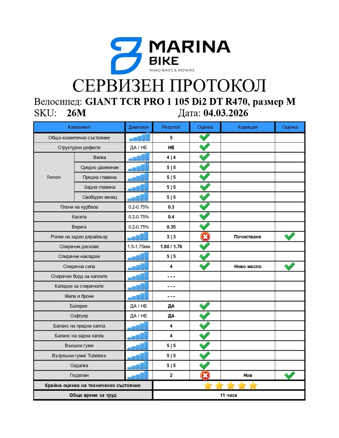 Giant TCR Pro 1 Disc Shimano 105 Di2 DT Swiss R470 | M