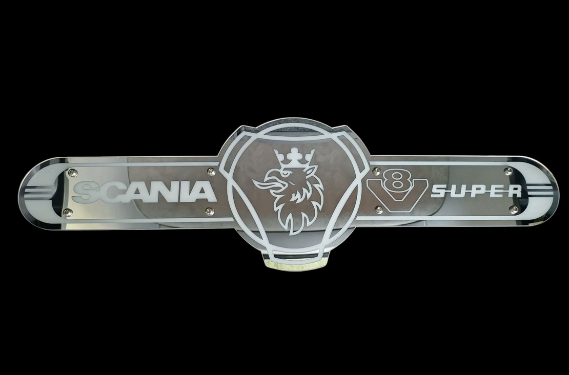 Светеща огледална табела за камион - СКАНИЯ - SKANIA V8 SUPER