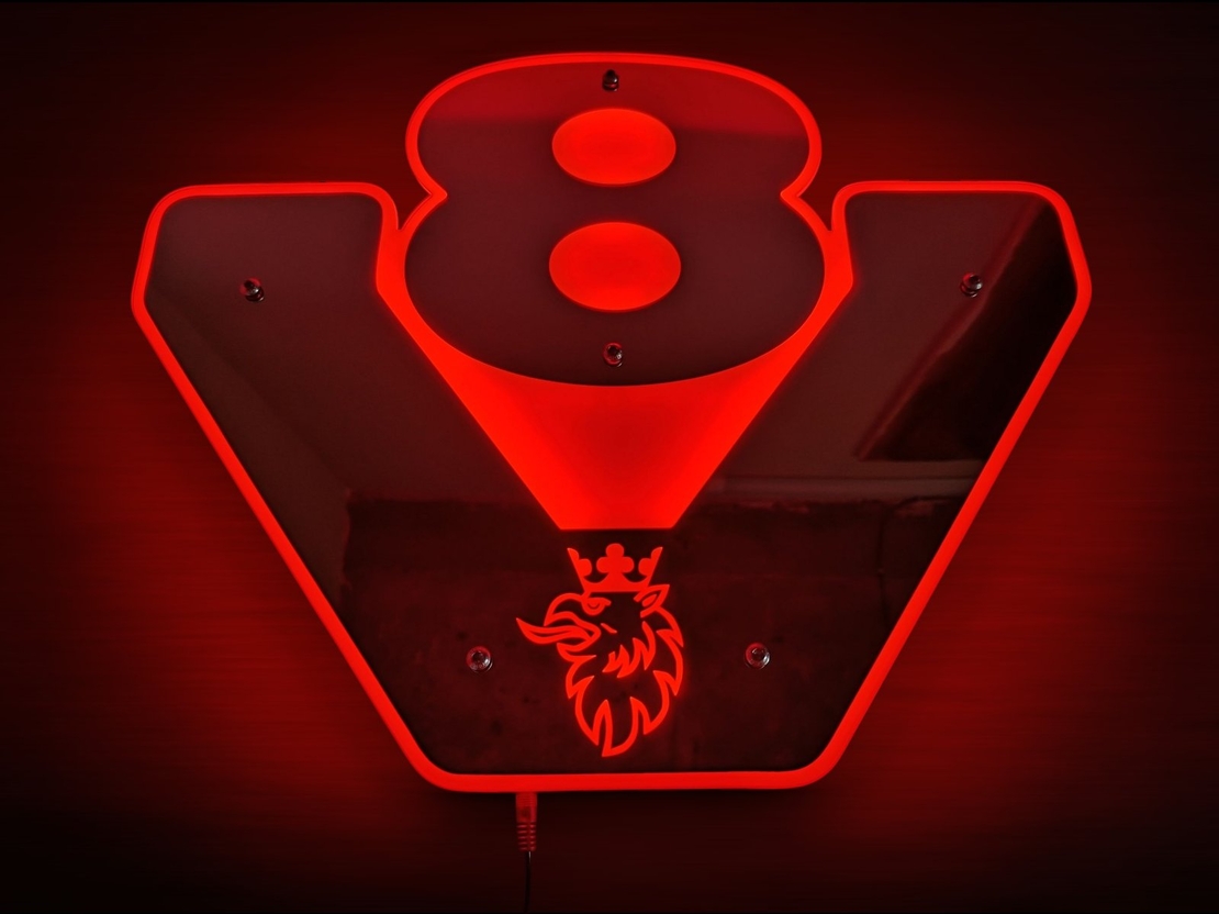 Светеща огледална табела за камион - СКАНИЯ - SKANIA V8