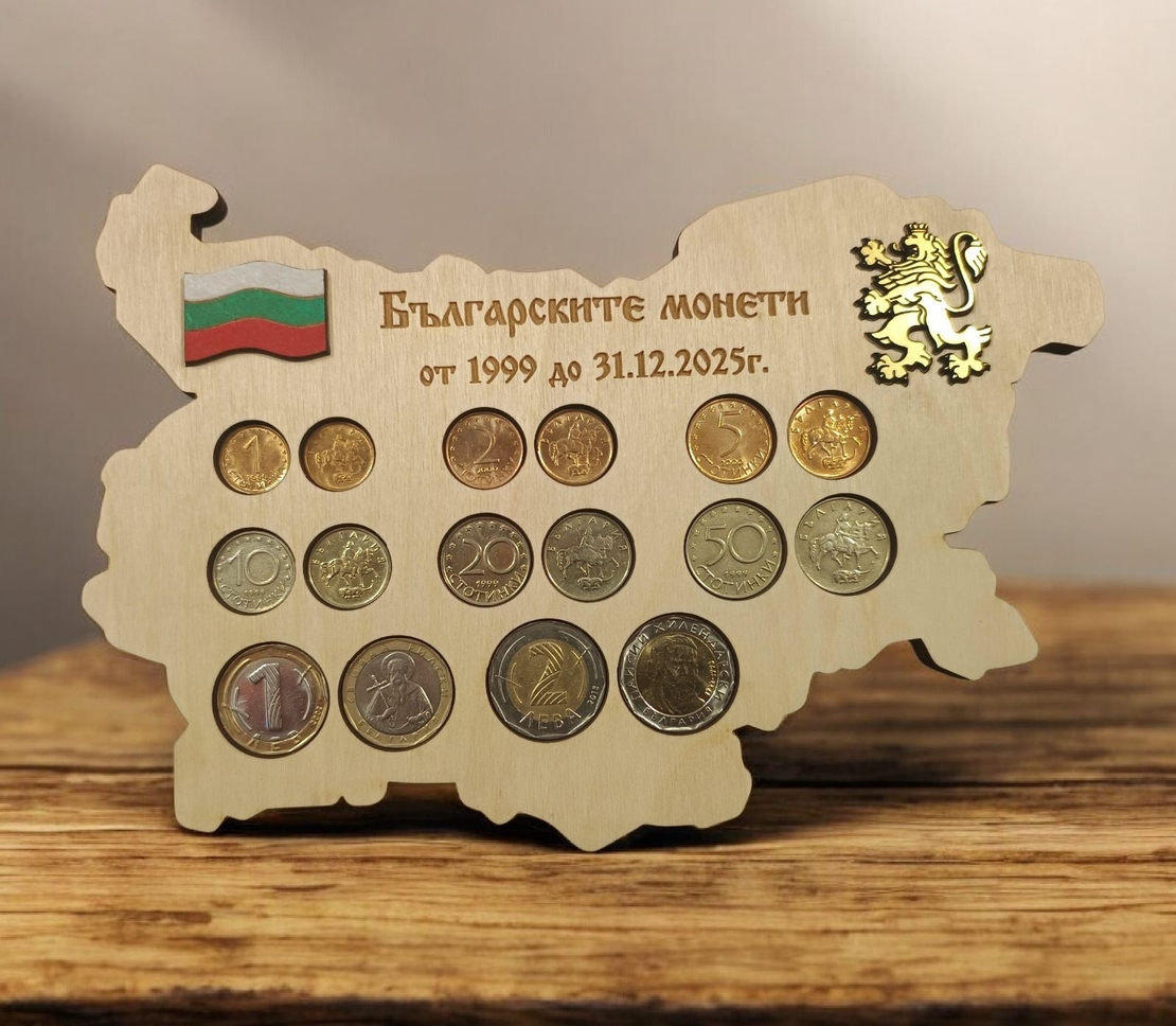Плакет за Български монети на стойка- 