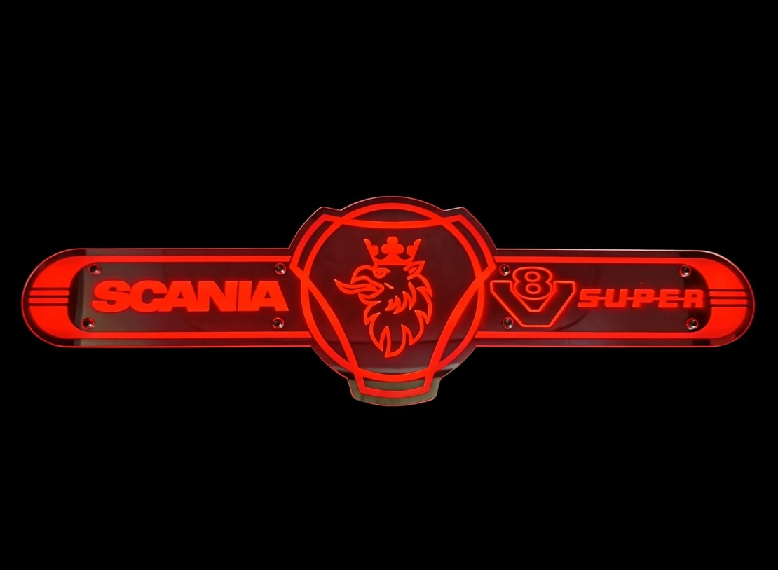 Светеща огледална табела за камион - СКАНИЯ - SKANIA V8 SUPER