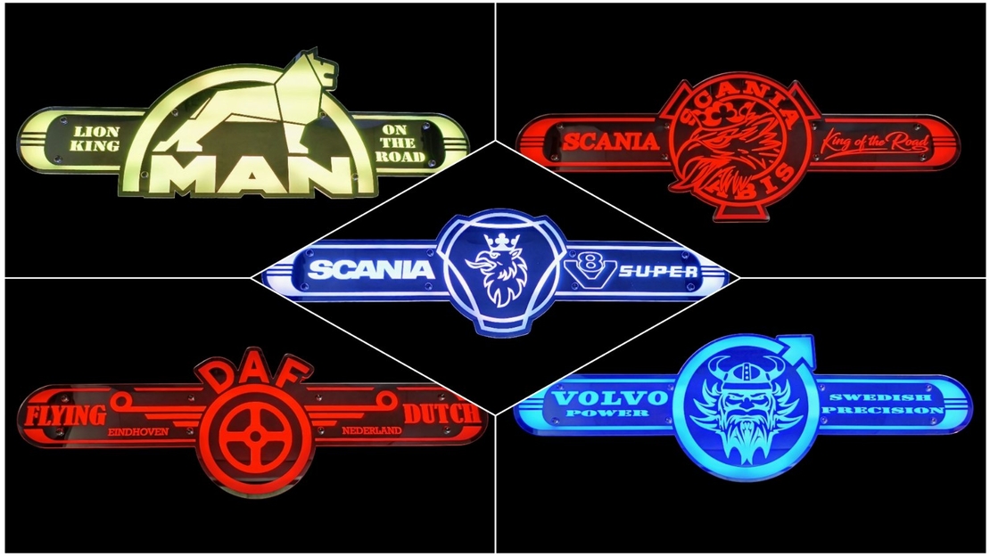 Светеща огледална табела за камион - ВОЛВО - VOLVO