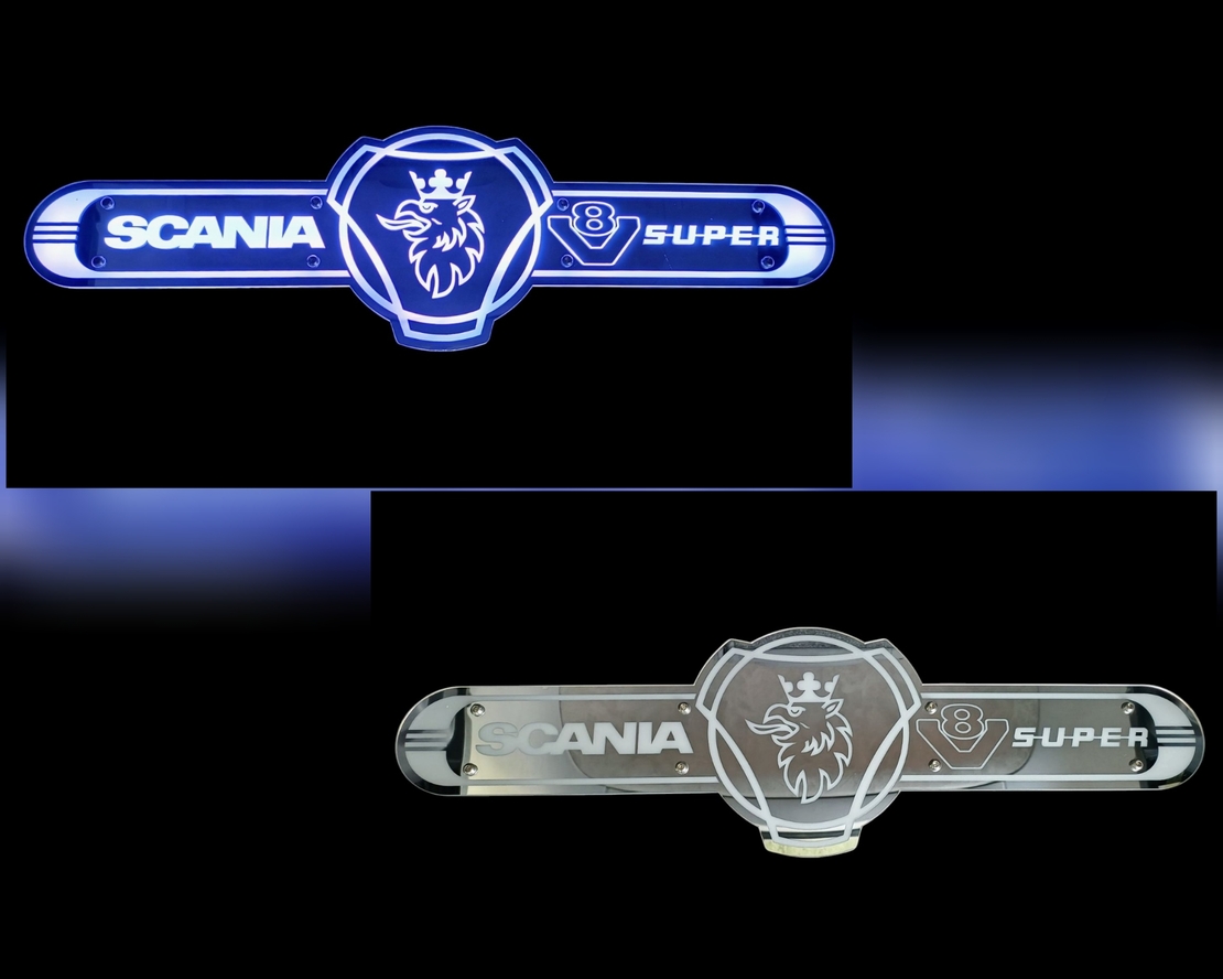 Светеща огледална табела за камион - СКАНИЯ - SKANIA V8 SUPER