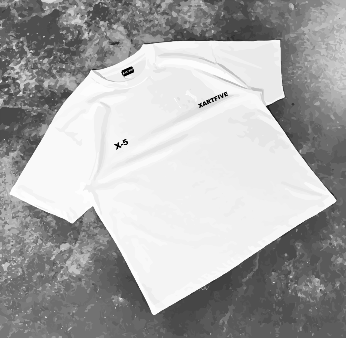 XARTFIVE white  X-5 Tee