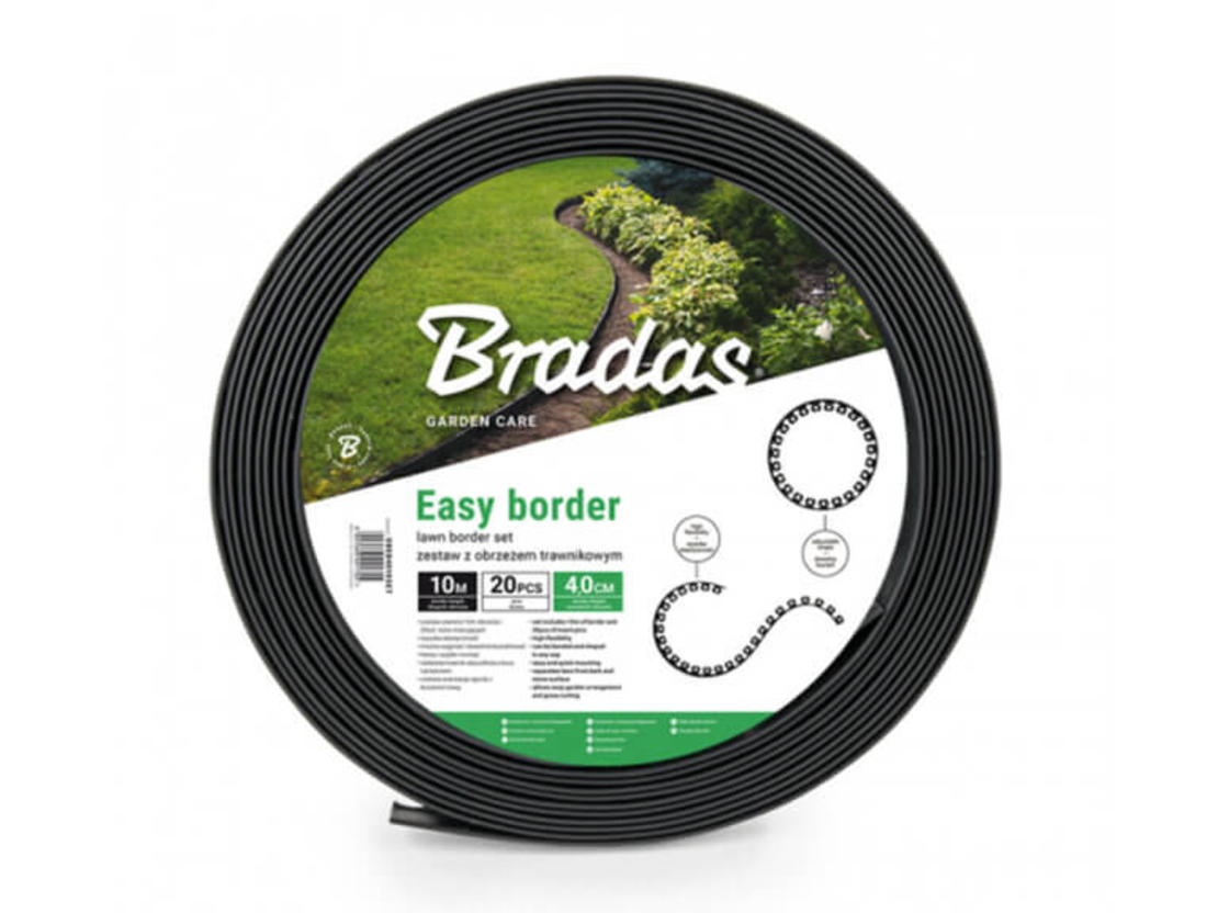 Ограничителна лента – бордюр за градини EASY BORDER, графит, 5cm х 10m