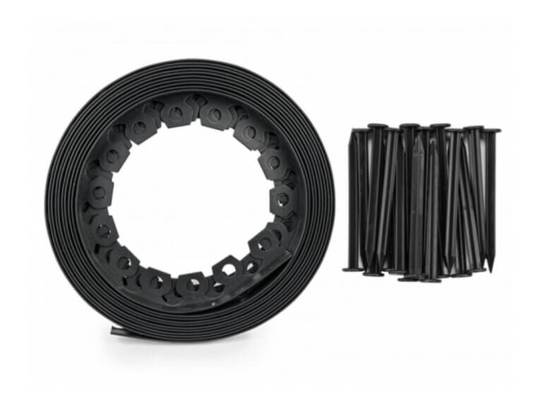 Ограничителна лента – бордюр за градини EASY BORDER, графит, 5cm х 10m