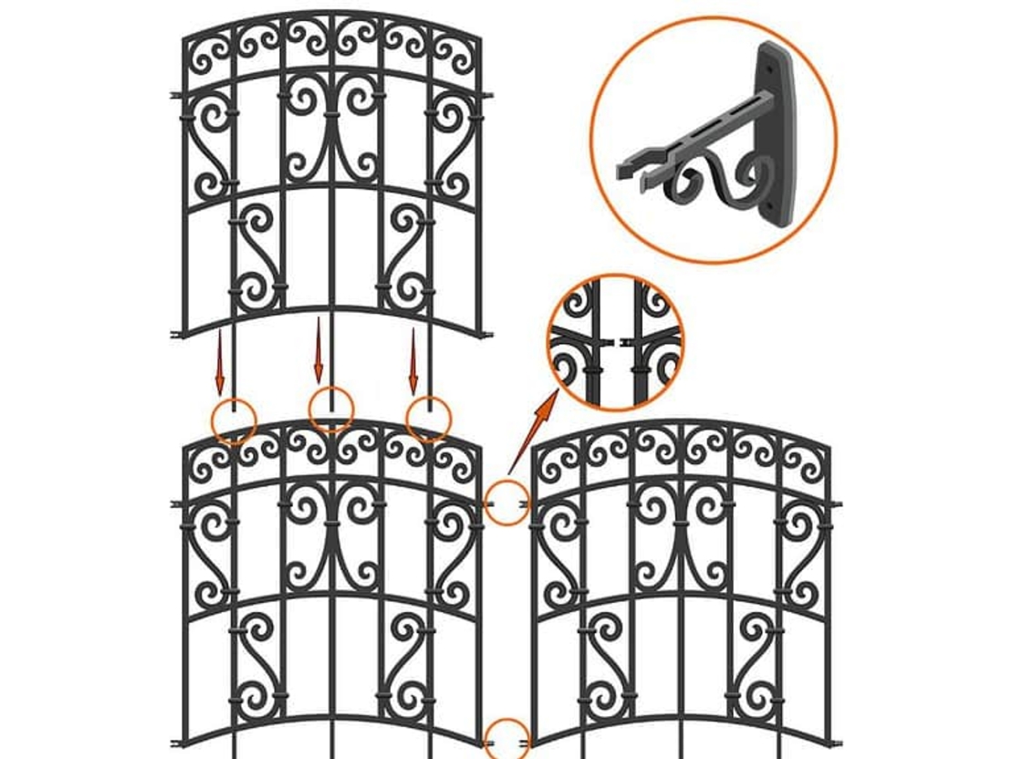 Декоративна черна оградка Antico 2.2 метра