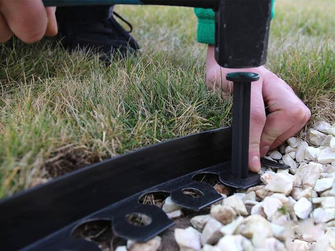 Ограничителна лента – бордюр за градини EASY BORDER, графит, 5cm х 10m