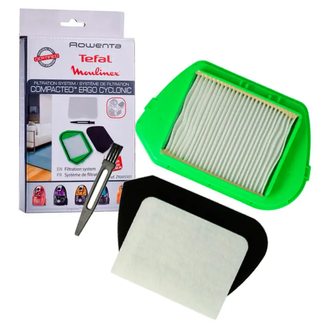 Хепа филтър за прахосмукачка ROWENTA, MOULINEX, TEFAL  - комплект  ZR005501