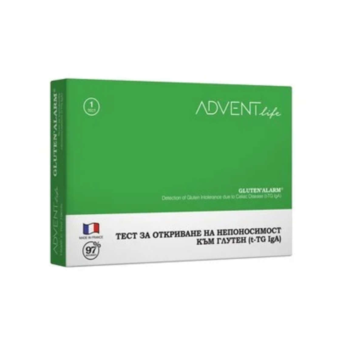 Тест за откриване на непоносимост към глутен Anti t-TG IgA - Advent Life