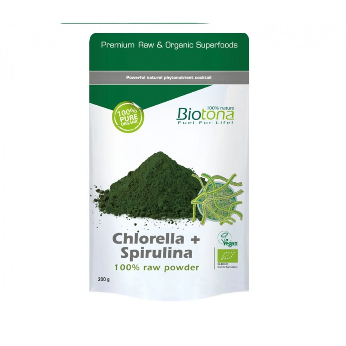 Био Хлорела и Спирулина, 200гр. - Biotona