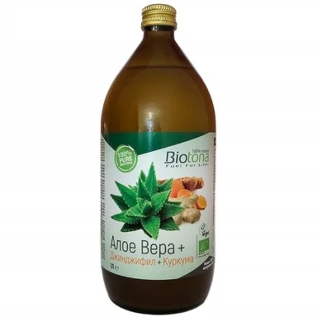Био сок от Алое вера с Куркума и Джинджифил, 1000мл.- Biotona