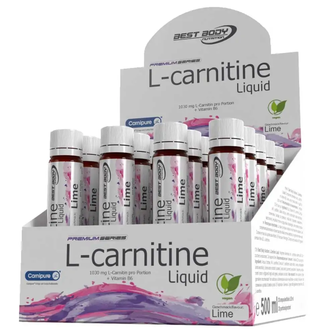 L- Kарнитин с Витамин B6, ампули- Best Body Nutrition