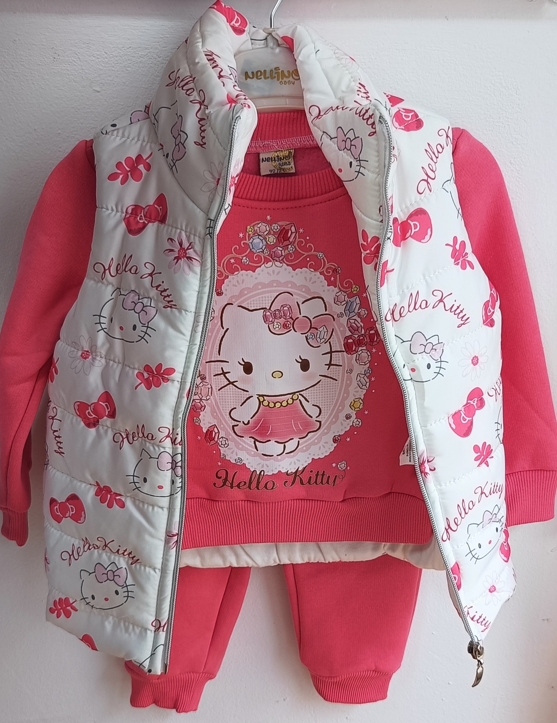 Ватиран комплект от 3 части Hello Kitty