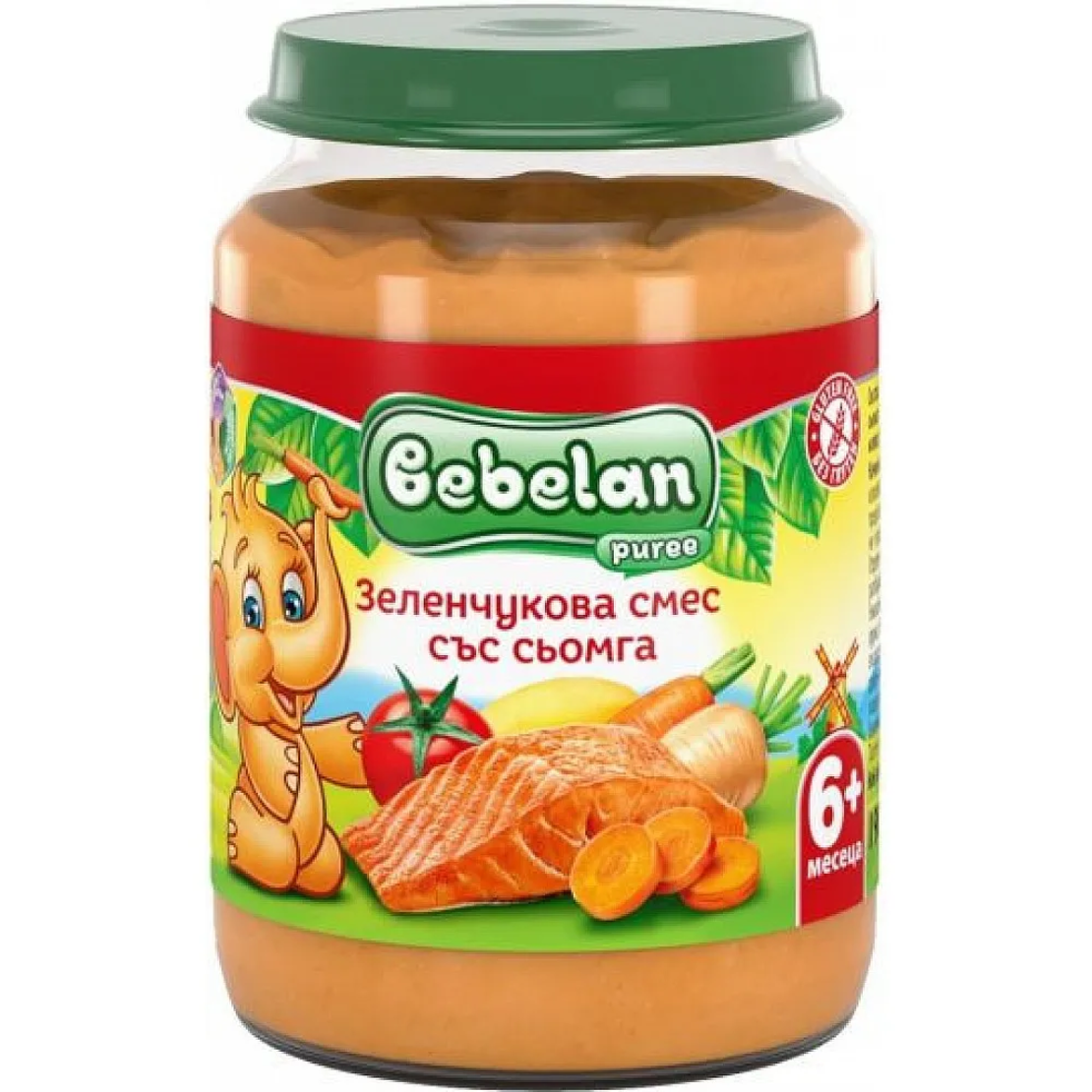 BEBELAN Сьомга със зеленчуци 6м. 190г