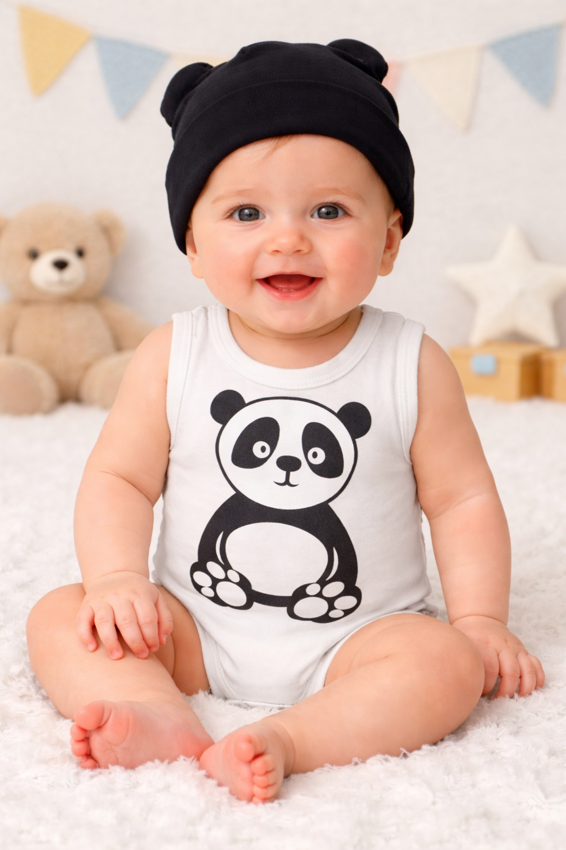 Боди потник с панда