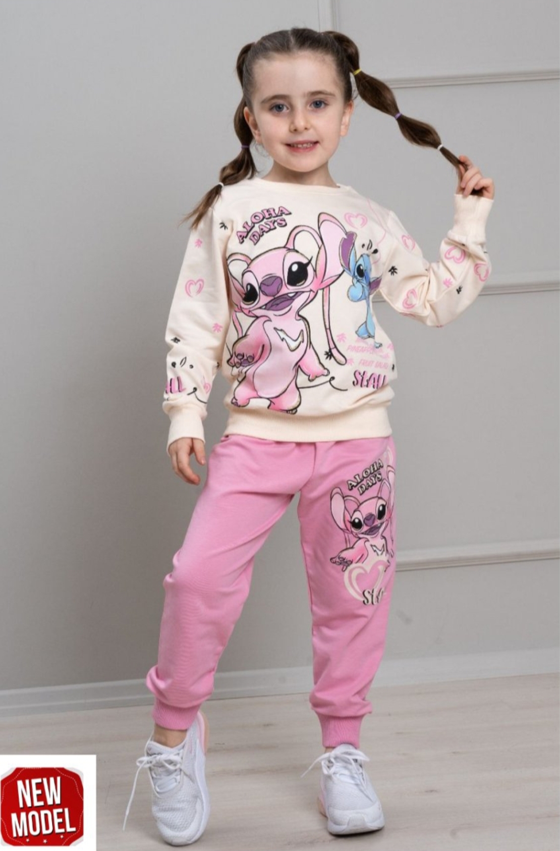 Комплект Стич в розово