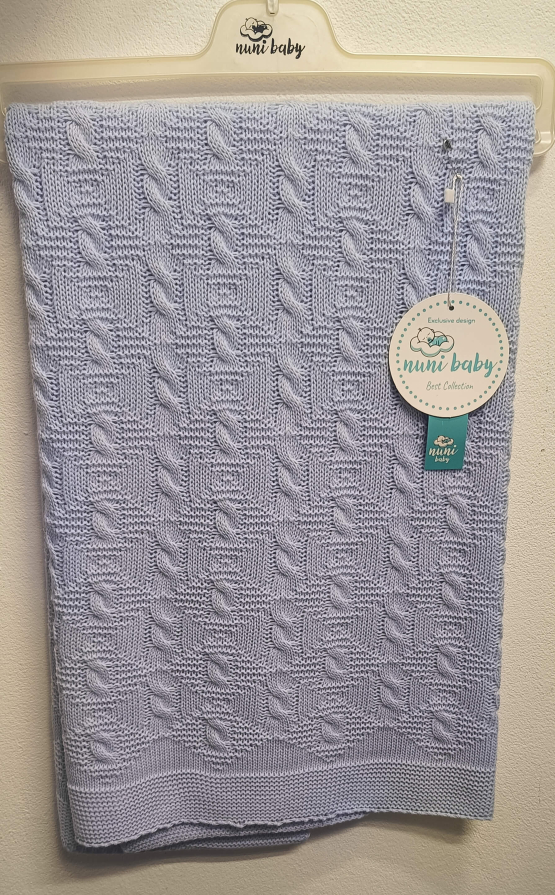 Меко одеяло без подплата в син цвят