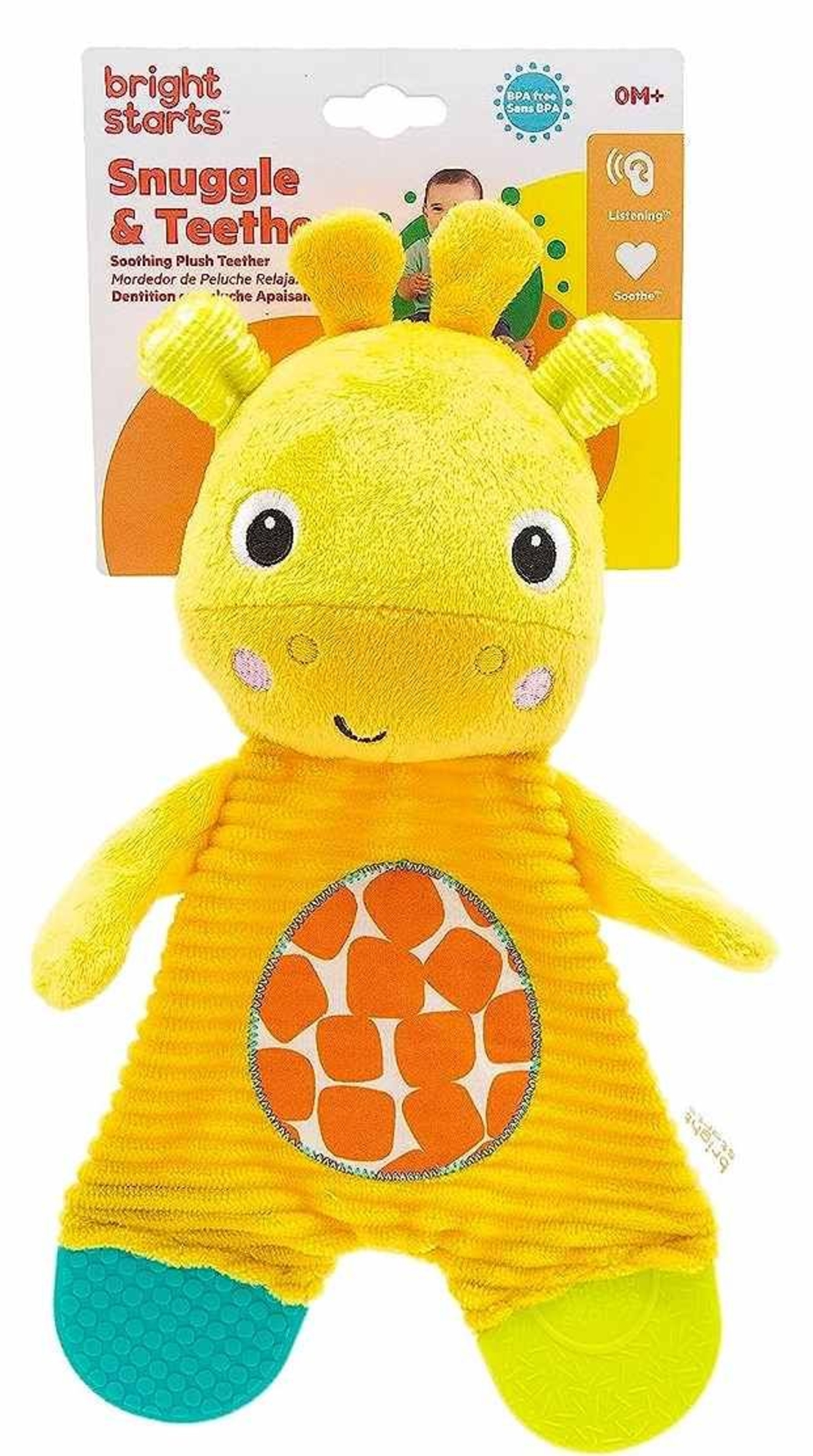 Играчка за гушкане Bright Starts - Snuggle & Teethe, Жираф