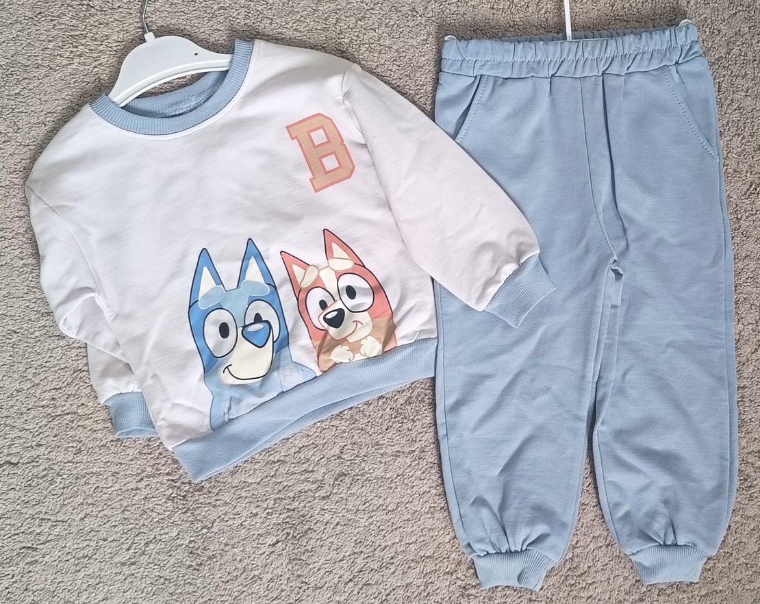 Комплект Блуи в светло синьо