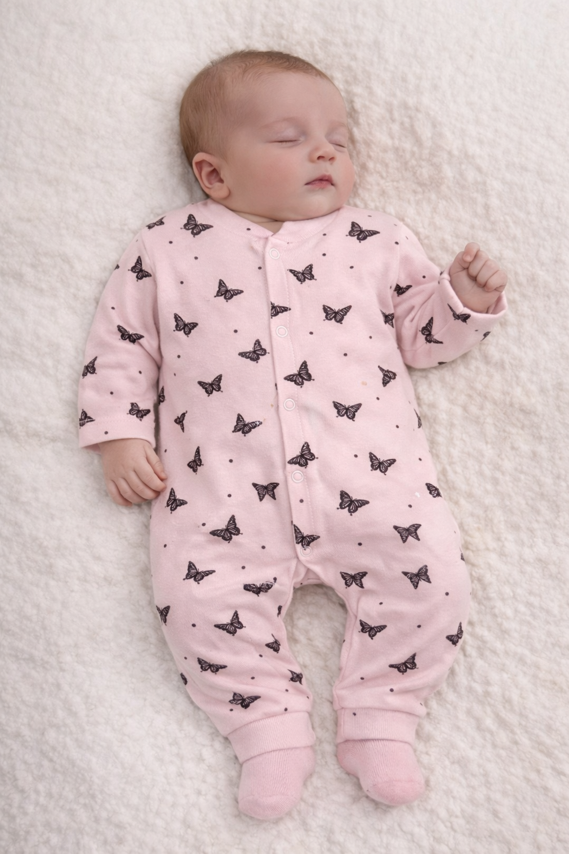 Гащеризон в розово с пеперуди