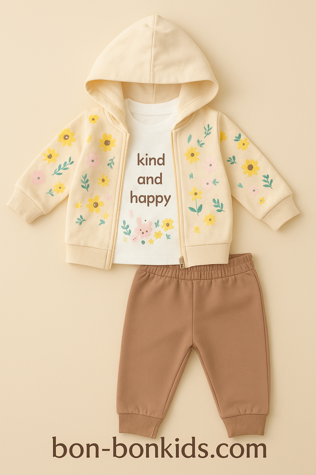 Комплект от 3 части с цветя