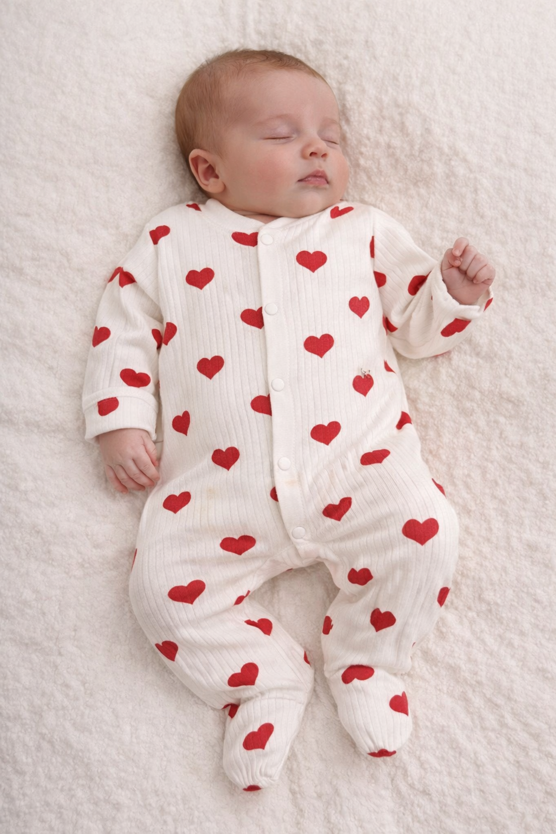 Ромпър на червени сърца