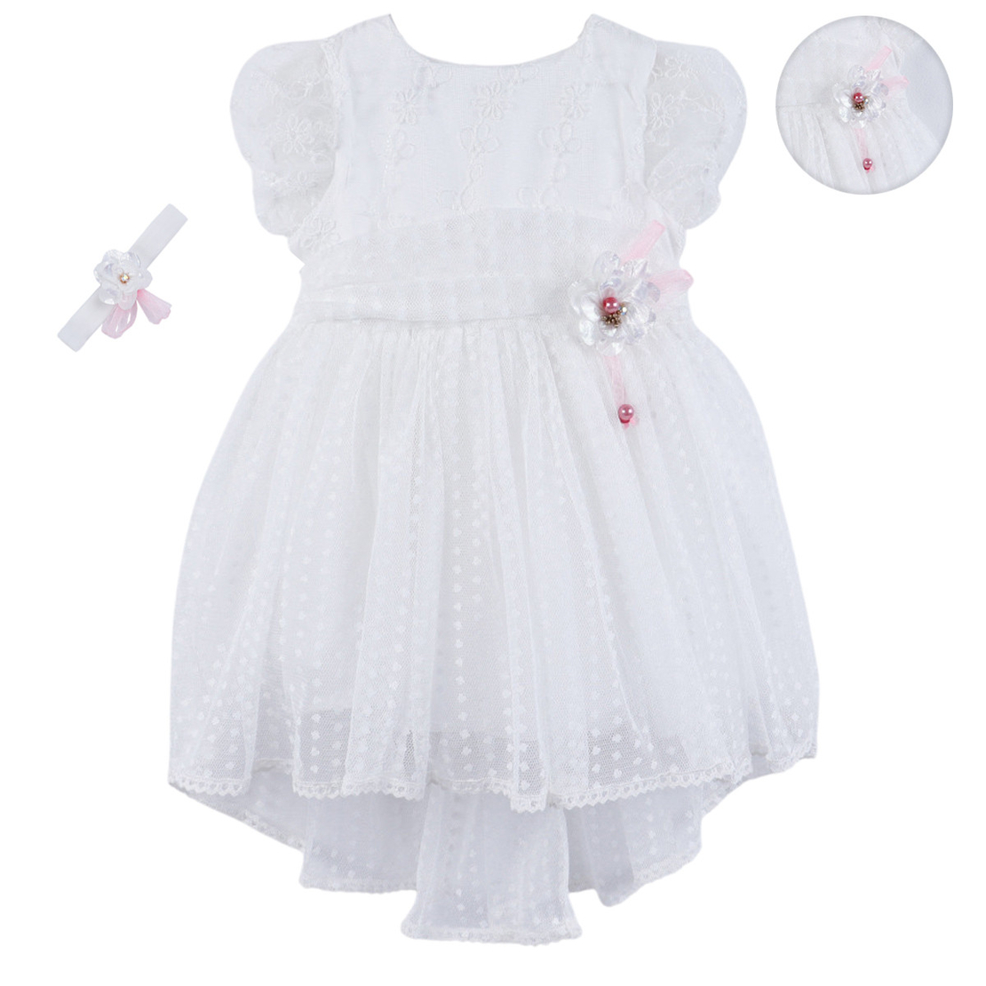 Елегантна бяла рокля