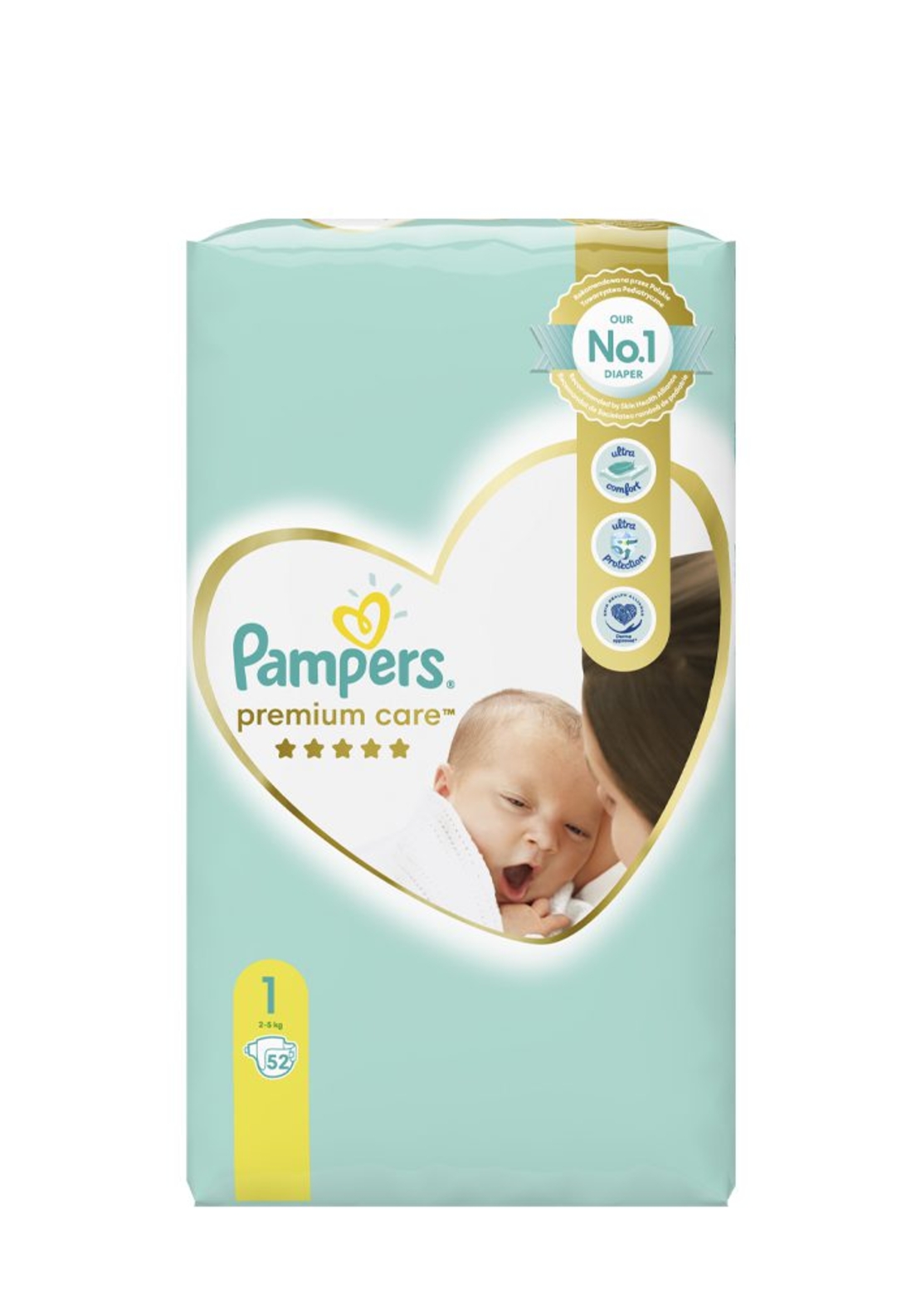 Пелени Pampers Premium Care 1- 52 броя