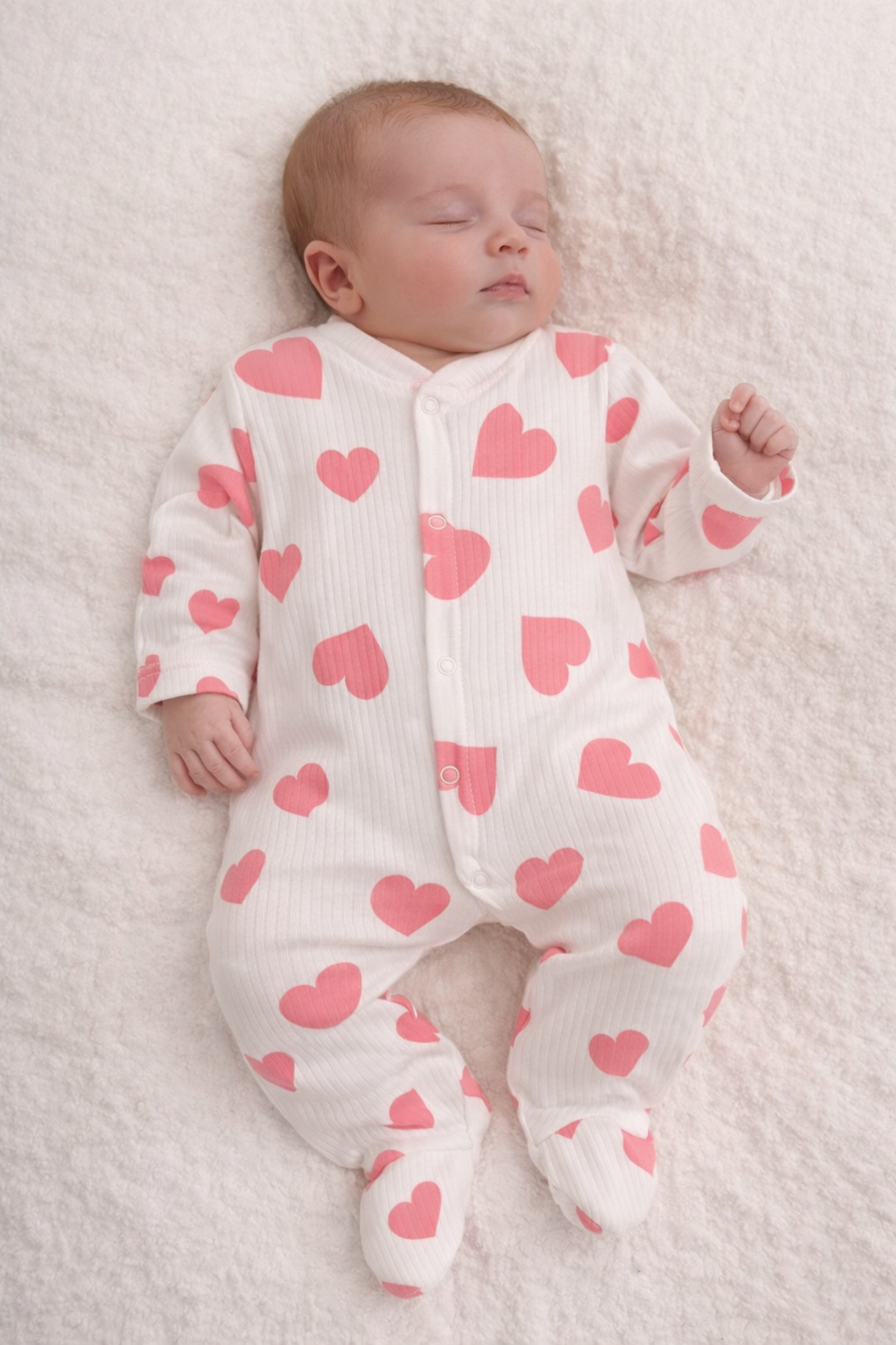 Ромпър на големи розови сърца