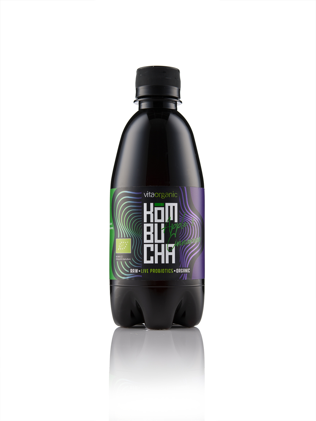 Био Комбуча Ябълка и Канела 330 мл от Vita Organic – Натурална пробиотична напитка