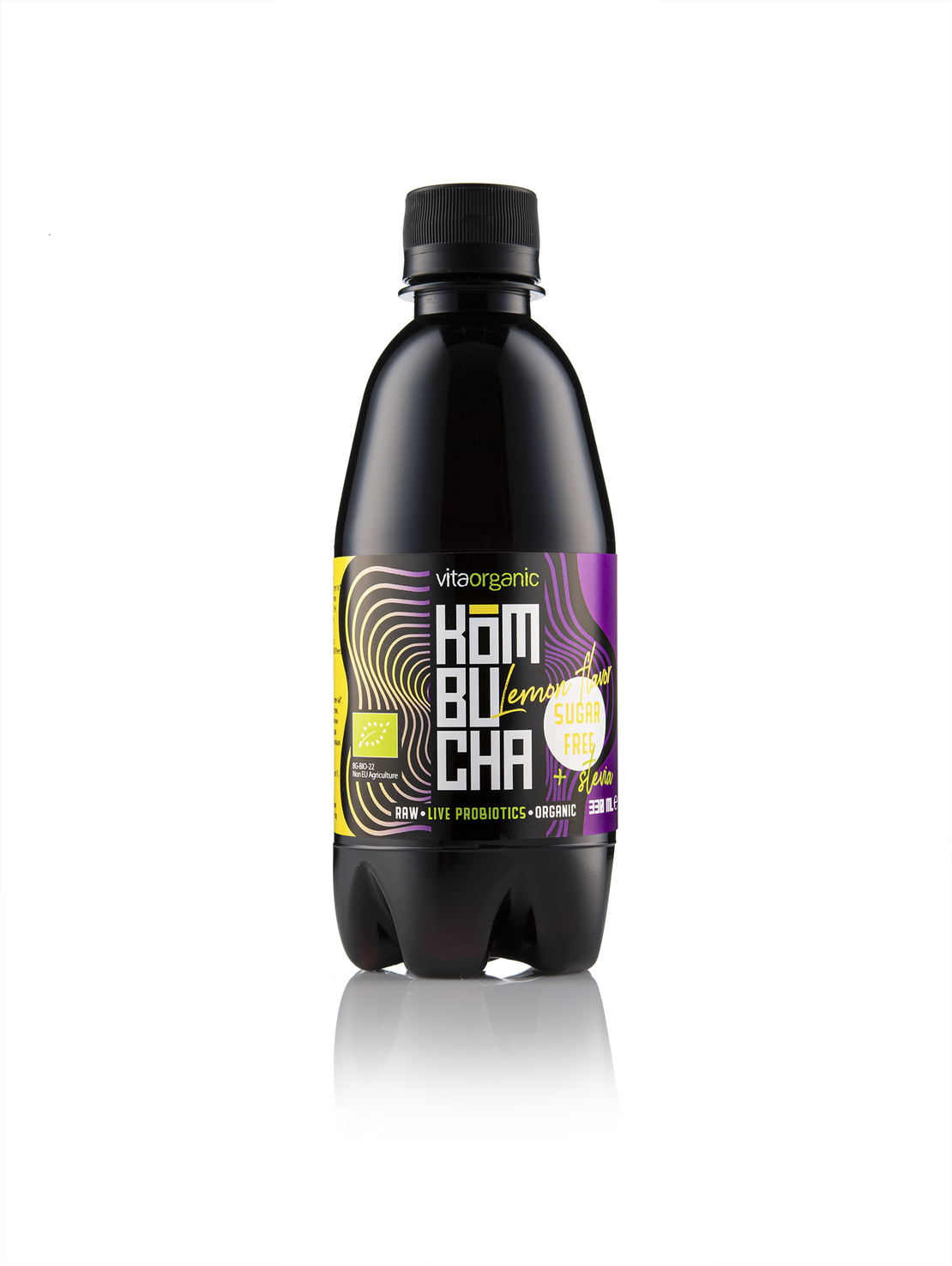 Био Комбуча Лимон Без Захар със Стевия 330 мл - Vita Organic