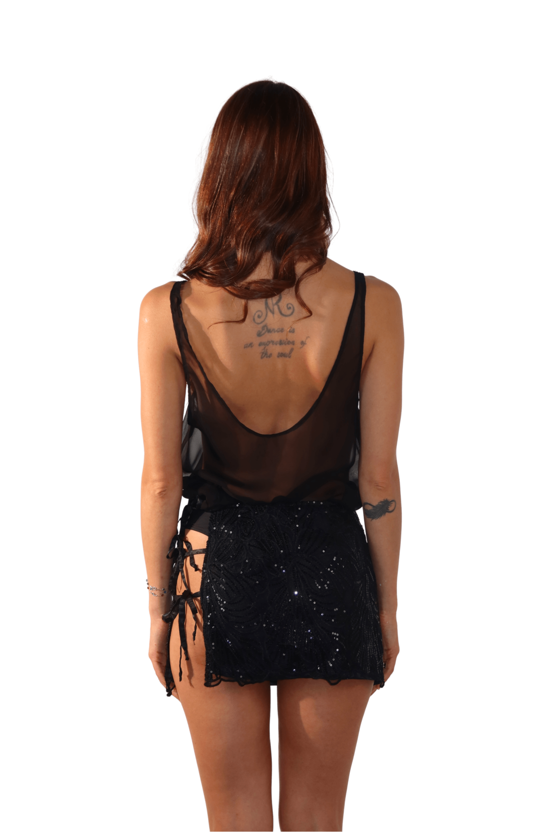 After Swim Sequin Swim Wrap Mini Skirt