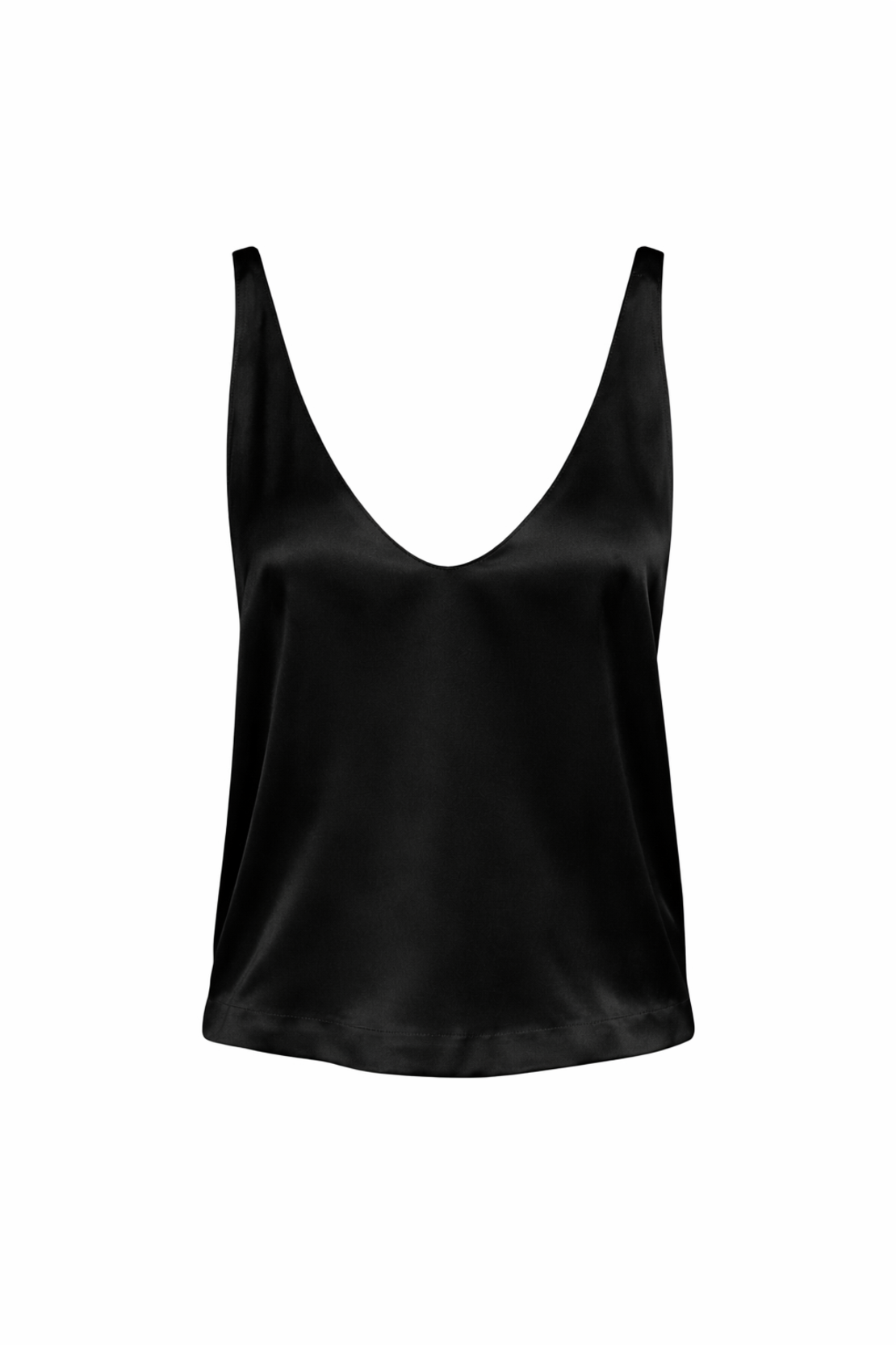 Second Skin U Neck Satin Tank Top