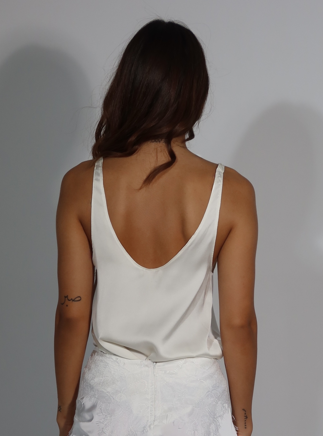 Second Skin U Neck Satin Tank Top
