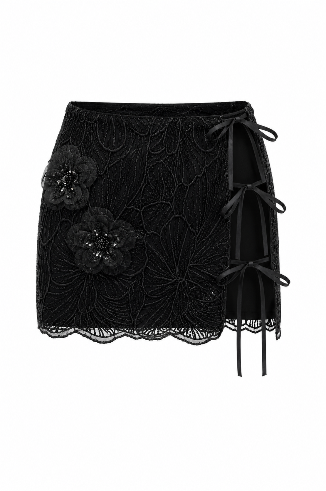 After Swim Sequin Swim Wrap Mini Skirt