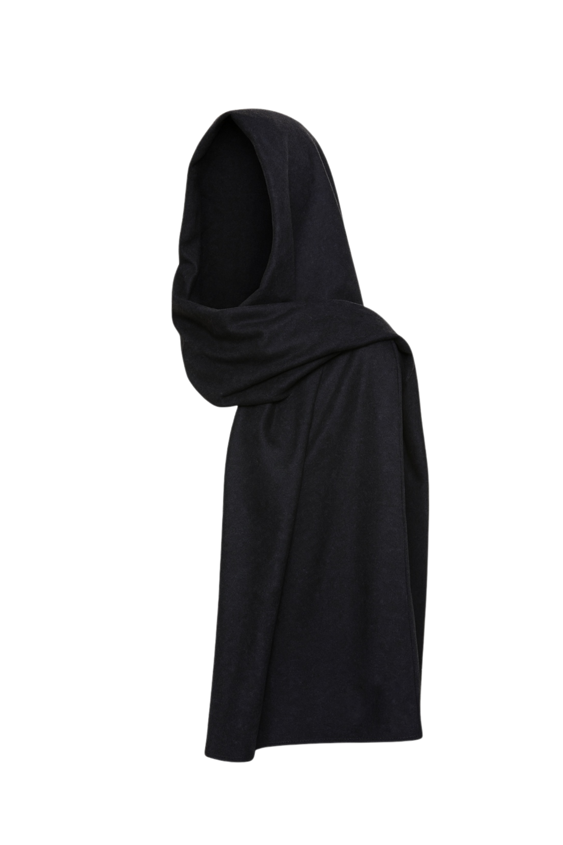 Dark-Grey Wool Wrap Scarf