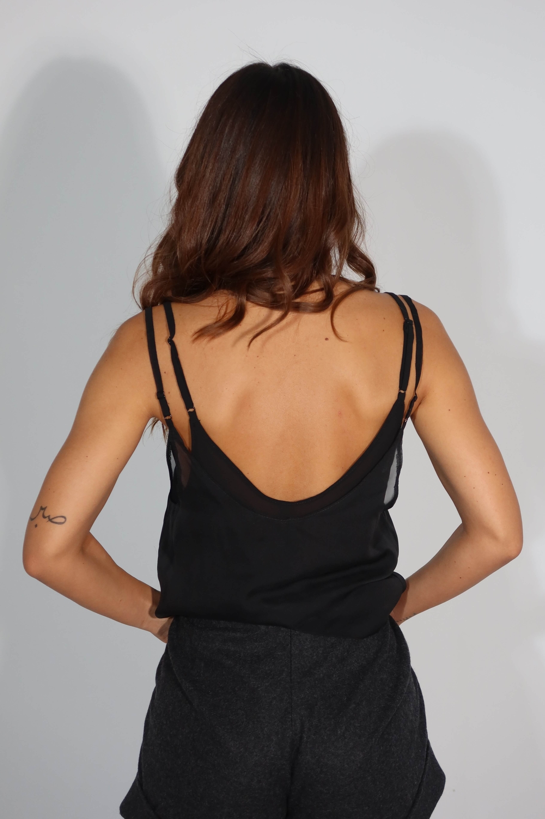 Shadows U Neck Sheer Tank Top